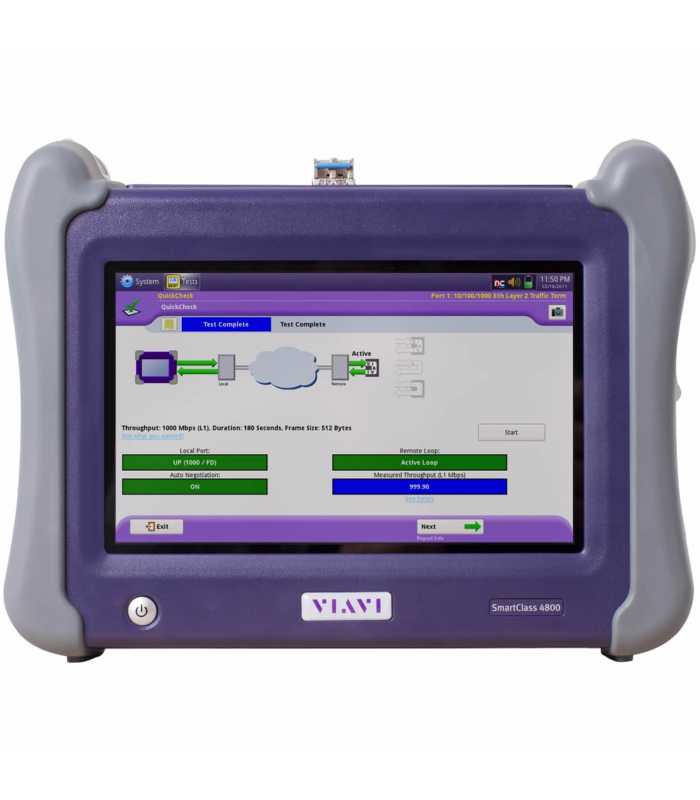 Viavi SmartClass 4800 [SC4800-GIGE] Service Tester Package with 1310nm Optics for 100M & 1G Optical Ethernet, 10/100/1000M Electrical Ethernet, IPv4